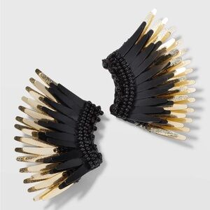 Mignonne Gavigan Mini Madeline Statement Earrings (Black / Gold)